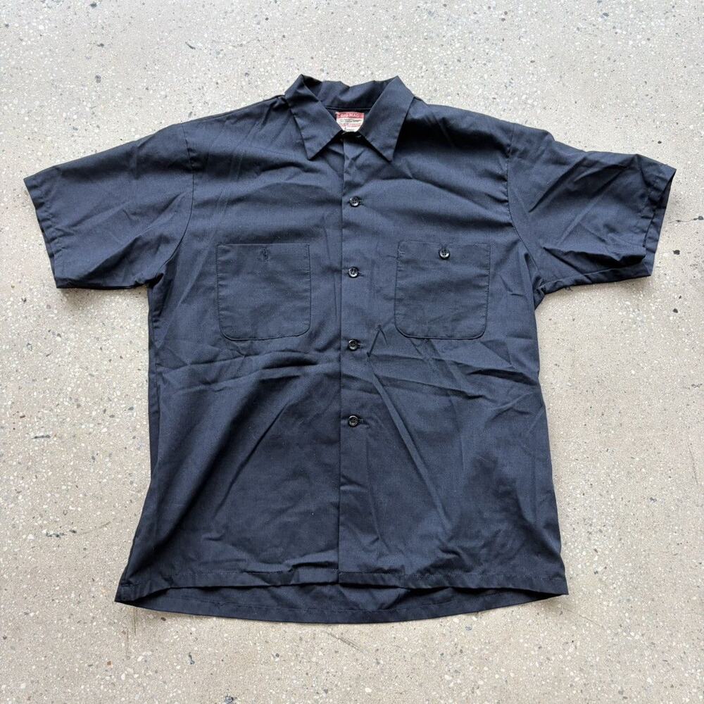 Vintage 60s Big Mac Navy Canvas Workwear Shirt